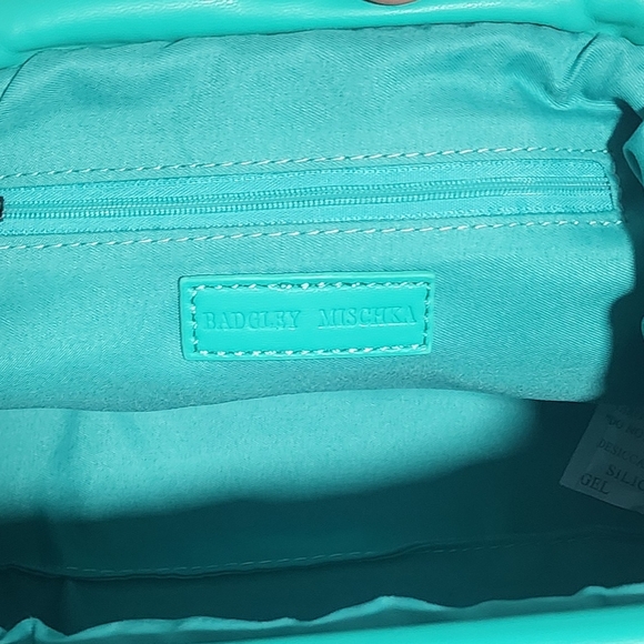 NWT Badgley Mischla Vegan Leather Teal Green Crossbody Bag Purse - Picture 10 of 11
